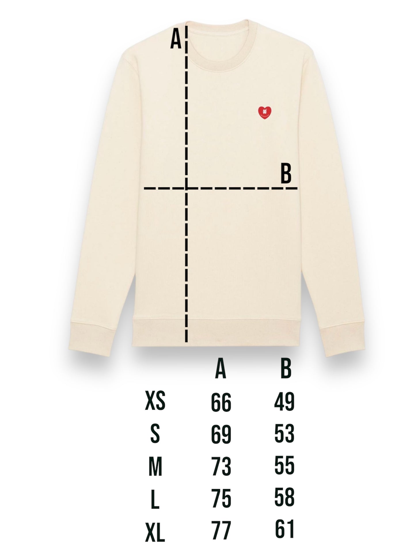 Sudadera Heart Patch sin capucha